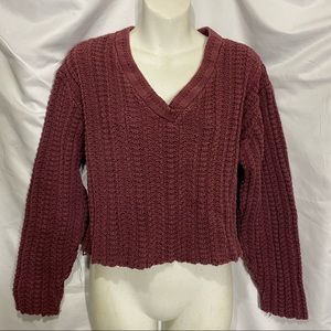 Y2K  heavy knit crop sweater M